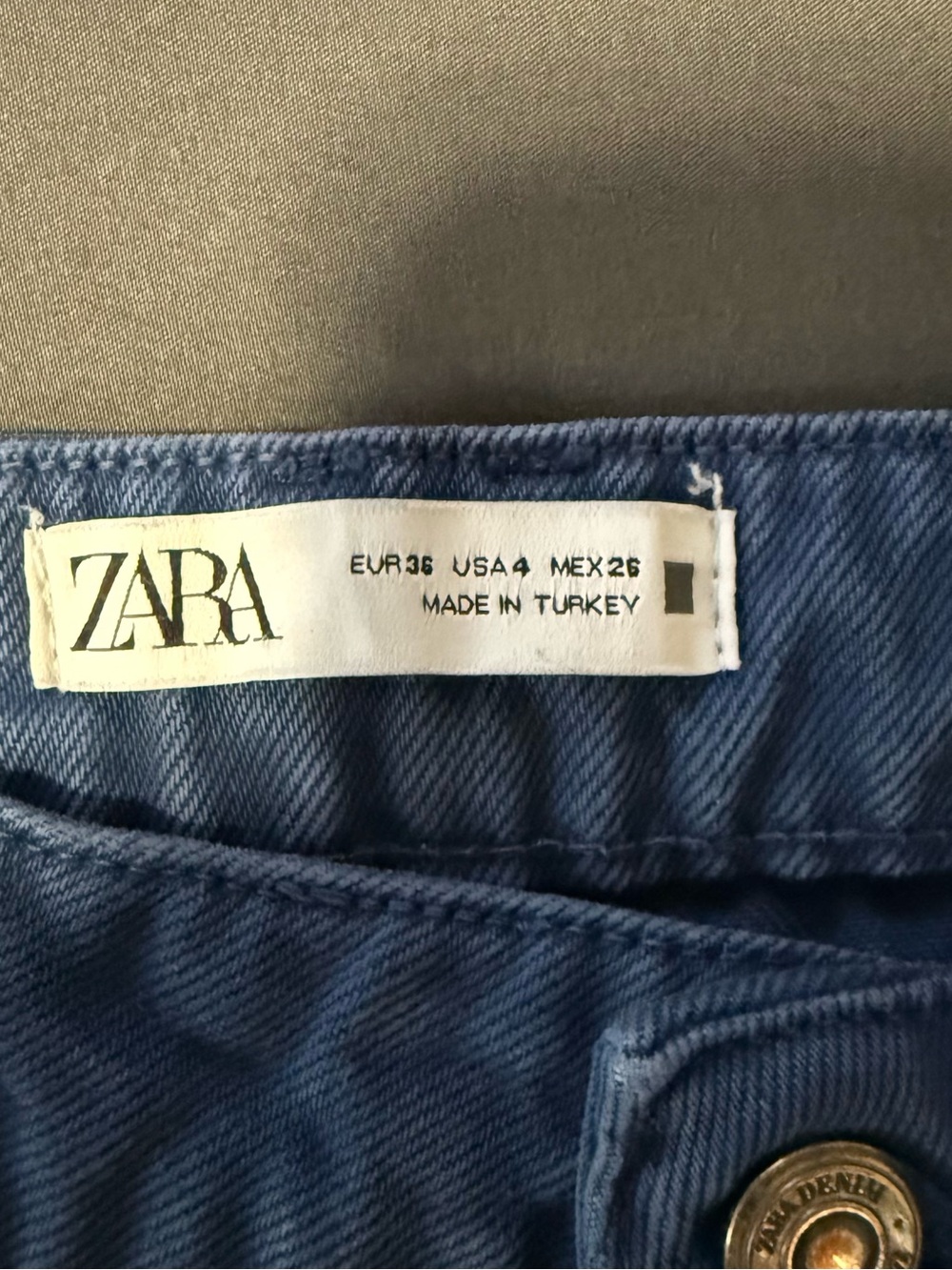 Zara Blue High-Rise Wide Leg Jeans size 4 GUC - Picture 5 of 7